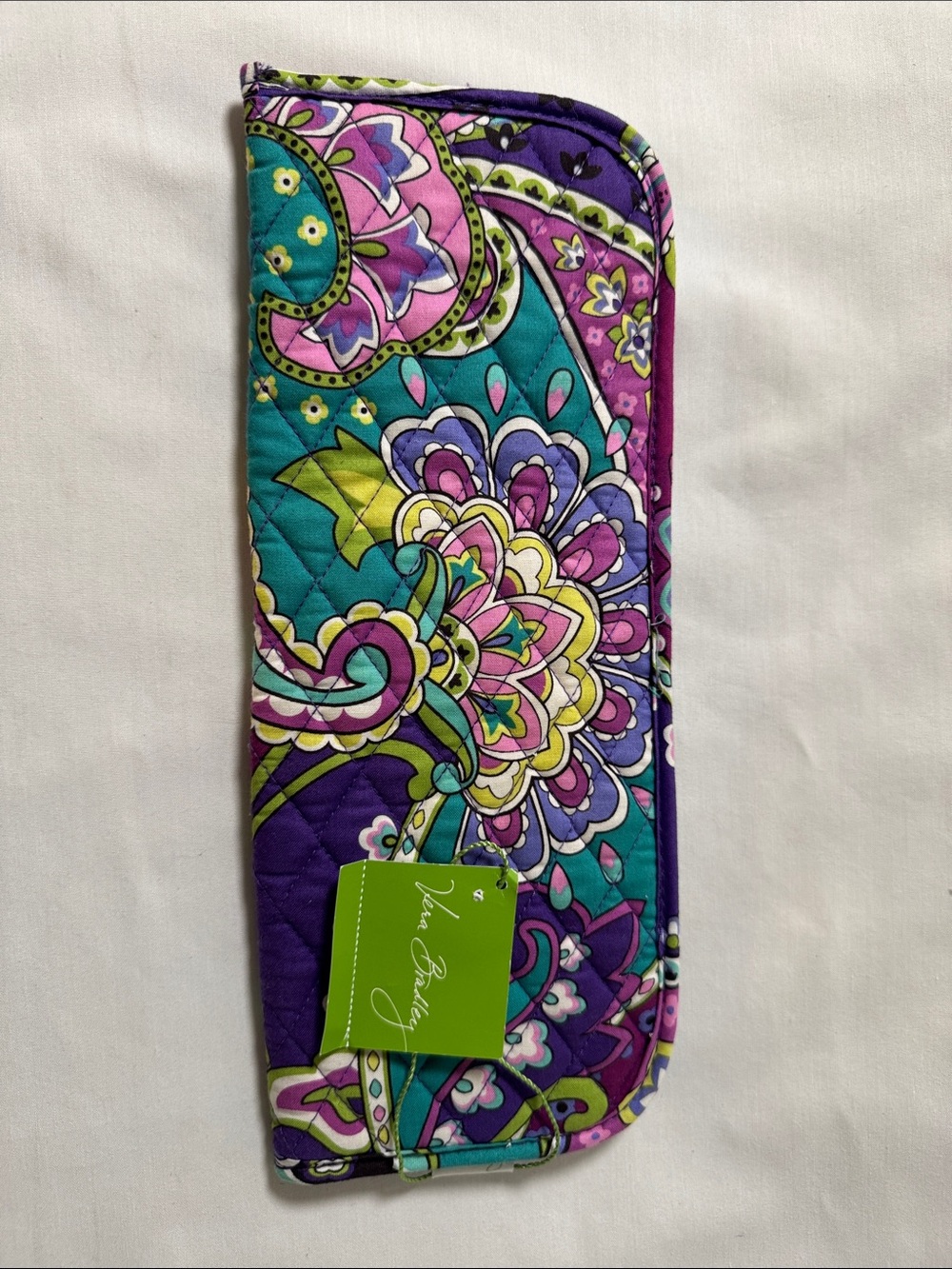 Vera Bradley curling and flat iron cover Heather Purple Green
